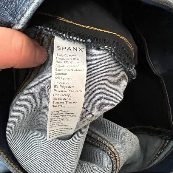 Copied - New Spanx distressed denim leggings blue medium was Women’s size XS - Picture 8 of 8